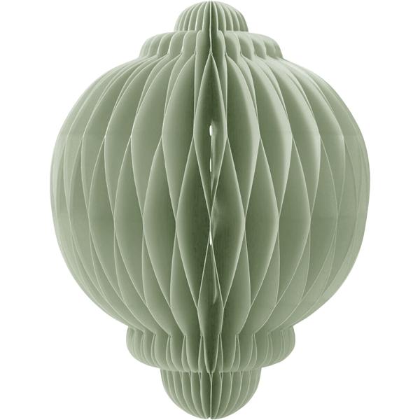 Light green paper ball hanging decoration 15 x 20 cm – Festive decoration for weddings, parties, birthdays & Christmas – light, elegant, reusable