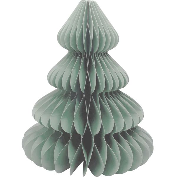 Pendente decorativo in carta per albero di Natale 15x15x20 cm verde chiaro - Decorazione festiva per un‘atmosfera natalizia gioiosa, perfetto per creare e decorare