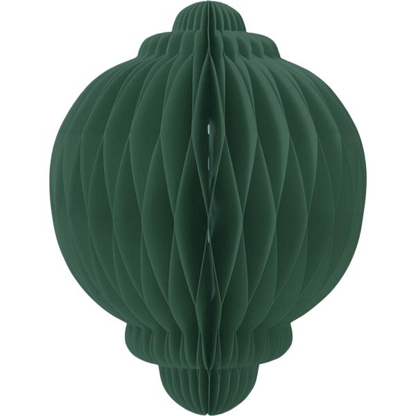 Green paper ball hanging decoration 30 x 40 cm – Festive decoration for weddings, parties, birthdays & Christmas – lightweight, elegant, reusable