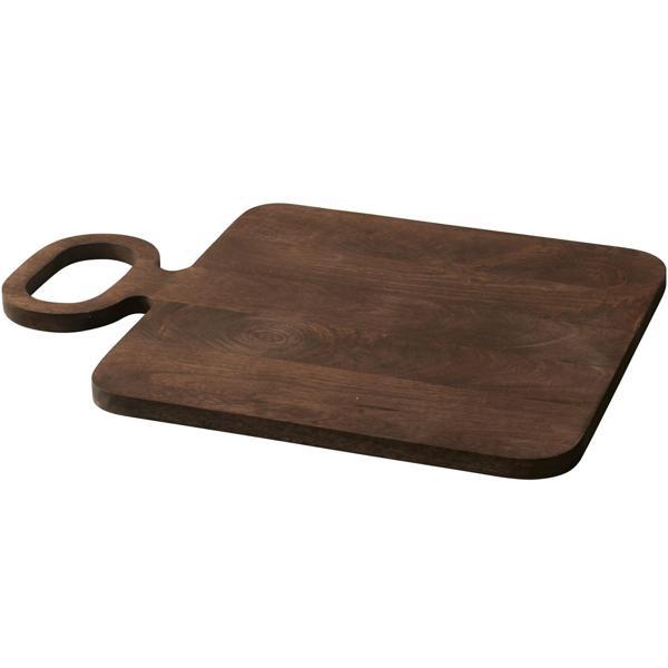 Planche à découper Bois de Manguier FSC - Planche de service/hacher - Durable, résistante, 35.5x1.6x48.8 cm, 700g, brun foncé