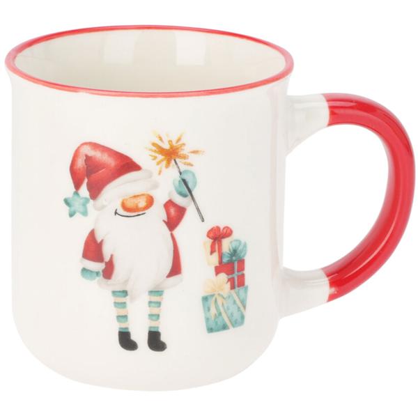 Wunderbares 4er Tassen Set, 200ml, Porzellan, festliches Weihnachts-Design - Hochwertig, robust, ideal als Geschenk & Deko