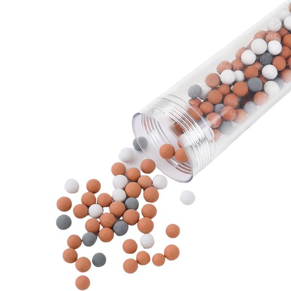 Innovative water-saving shower head with filter & 3 spray modes for reduced consumption & more enjoyment - with mineral stones for a luxurious shower experience