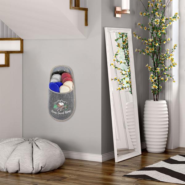 Home Sweet Home - Set di pantofole per gli ospiti del paesaggio invernale: 5 paia di comode pantofole di vari colori con suola rinforzata - igieniche per visitatori e ospiti