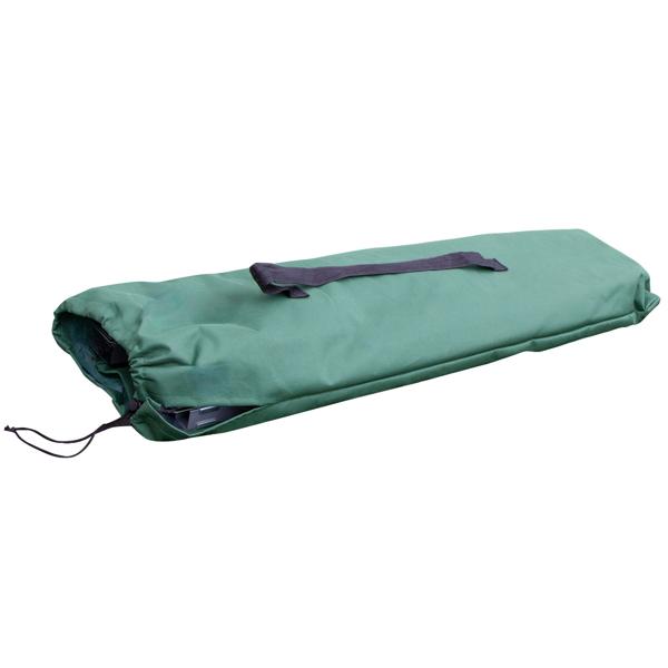 Lit de camp pliable professionnel - Repos maximal camping, pêche, invités - Châssis acier tubulaire 120kg, sac transport, vert 190x65x42cm
