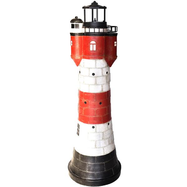 Solar decorative lighthouse, 50 cm: Maritime garden light, automatic & weatherproof - Brings a vacation feeling & magical light into the garden