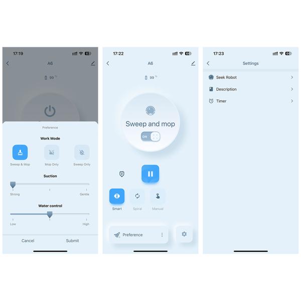 3-in-1 vacuum-mop robot: 3 kPa suction, automatic floor cleaner with brushless motor and app control. Cleans up to 120 m², your smart home cleaning helper