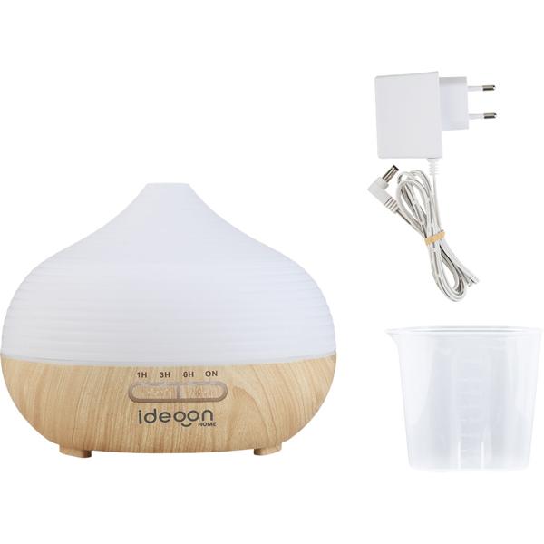 Stylish aroma diffuser & humidifier, 300 ml nebuliser with RGB colour light and timer – perfect for home & office