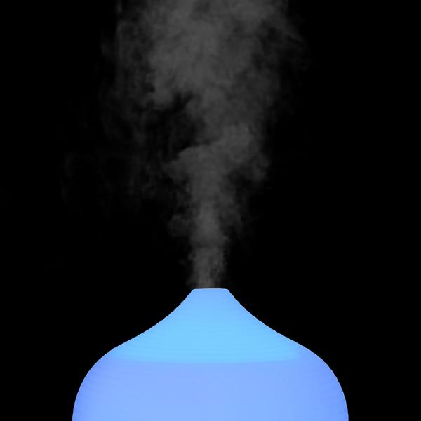 Stylish aroma diffuser & humidifier, 300 ml nebuliser with RGB colour light and timer – perfect for home & office