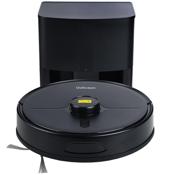 Ultimativer Saug-Wisch-Roboter 6000 Pa mit 2-in-1 Wischfunktion, schwarz - Li-Ionen-Akku, Laser-Navigation - Smart-Home WLAN Saugwischer 