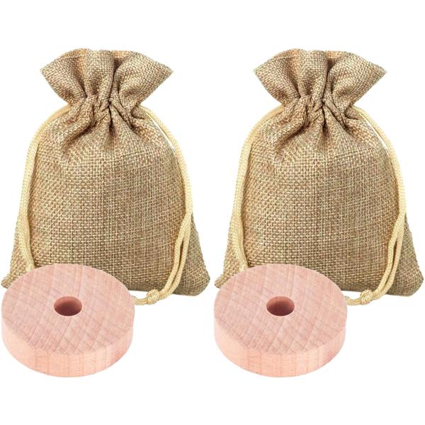 Kleidermottenschutz-Set - Natürlicher Mottenschutz für Kleiderschrank & Textilien - Lavendelsäckchen & Zedernholzringe - Umweltfreundlich & wiederverwendbar