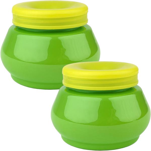 Lot de 2 pièges à mouches des fruits - Efficaces, réutilisables, faciles à nettoyer - Non remplis, plastique PET/PP, vert/jaune