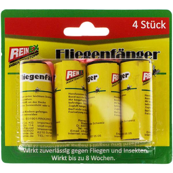 Spirale Tue-Mouches Premium - 4 Pièges Adhésifs Efficaces - Protection Fiable Contre Mouches & Moustiques pour Maison & Jardin - Inodore