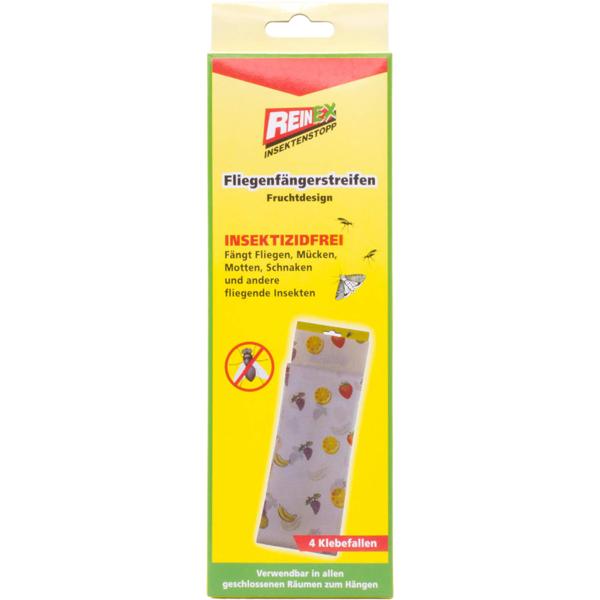 set of 2 flypaper strips fruit design: 4 premium sticky traps for reliable protection. Simple & clean fly and mosquito trap