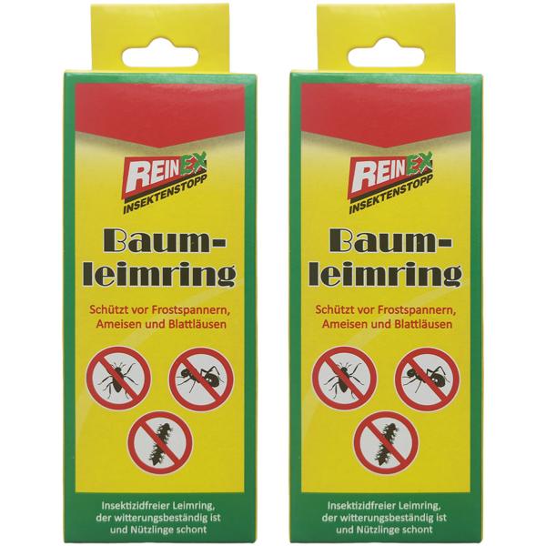 set of 2 Professional insect stop tree glue ring 3.5 m x 10 cm: protection against pests such as frost moths & ants, high adhesive strength