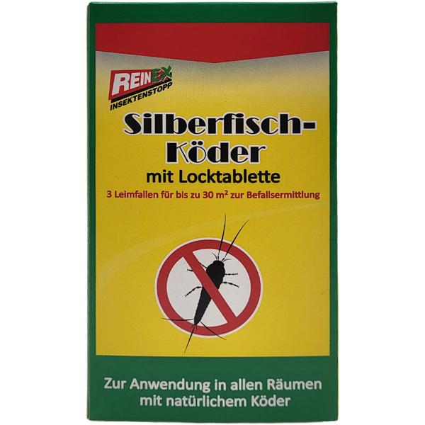 Silverfish sticky trap, 3 pieces: Monitoring trap for silverfish, strong attractant & easy to use