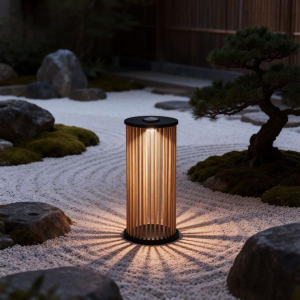 2er-Set Stilvolle Solar-Laterne aus Bambus 60cm – Warmweisse LED Gartenleuchte, die perfekte wetterfeste Aussen-Deko für Ihre Terrasse & Garten