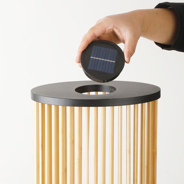 2er-Set Stilvolle Solar-Laterne aus Bambus 60cm – Warmweisse LED Gartenleuchte, die perfekte wetterfeste Aussen-Deko für Ihre Terrasse & Garten