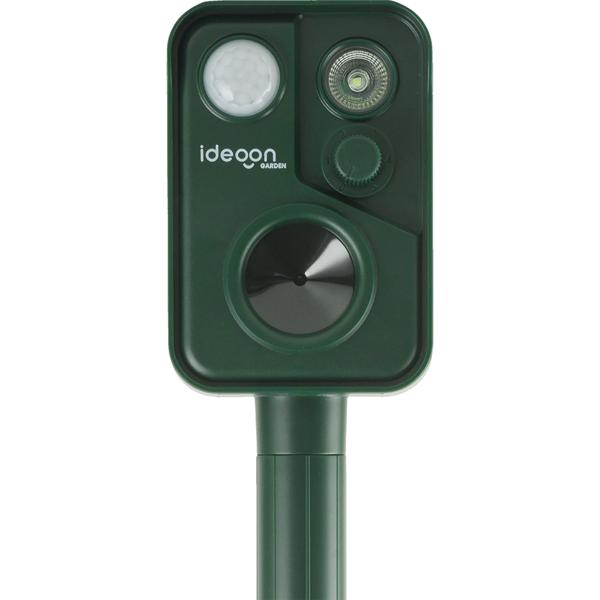 Ultrasonic animal deterrent with PIR sensor & LED flash light - 13.5–45.5 Hz, reliable solar animal scarer against martens, dogs and cats, birds