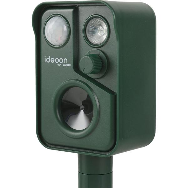 Ultrasonic animal deterrent with PIR sensor & LED flash light - 13.5–45.5 Hz, reliable solar animal scarer against martens, dogs and cats, birds