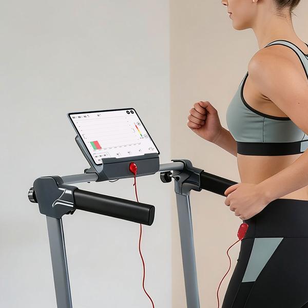 2-in-1 treadmill & walking pad up to 12 km/h, foldable, app control, touchscreen, remote control & tablet holder, load capacity 110 kg, professional home workout