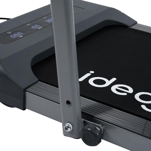 2-in-1 treadmill & walking pad up to 12 km/h, foldable, app control, touchscreen, remote control & tablet holder, load capacity 110 kg, professional home workout