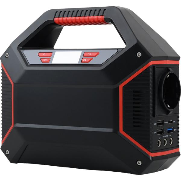 Tragbare Powerstation 155Wh 42000mAh Solar-Generator mit 230V AC Steckdose, USB-C QC 3.0, DC Output, LED-Screen & Licht für Camping Notstrom