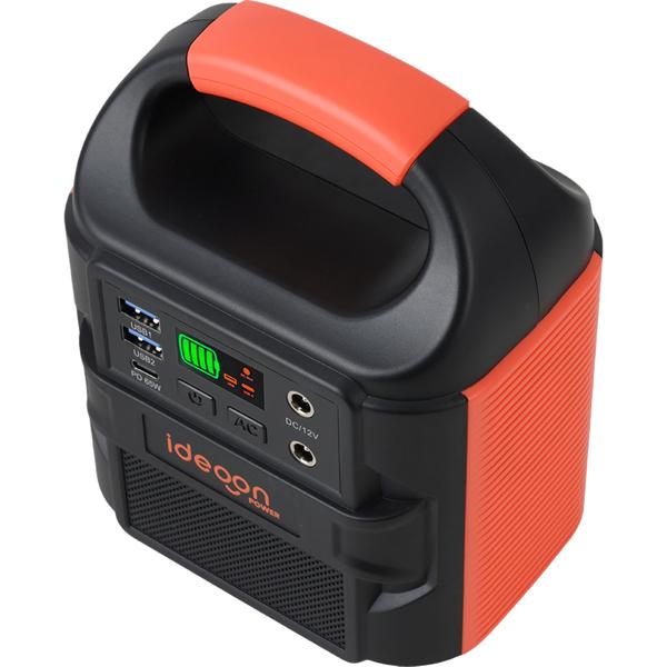 Compact power station 88.8 Wh solar generator with 230 V socket, 100 W, USB-C PD65W, 12 V DC, LED display & 500 lm light for camping & emergency power