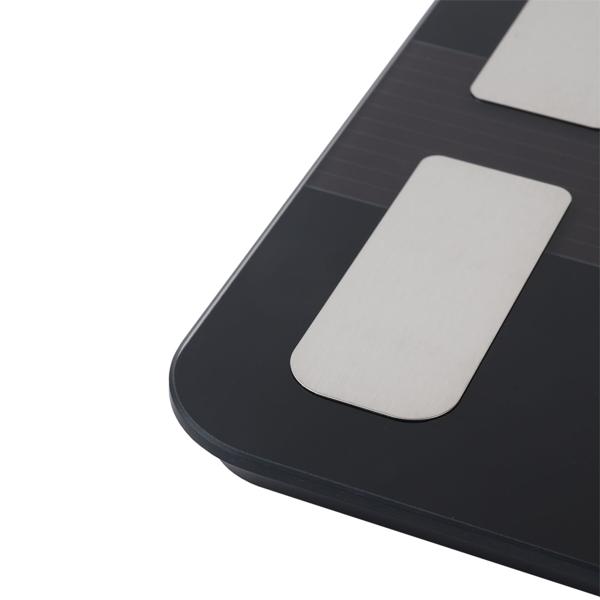 Solar-Akku Körperfettwaage aus Glas, präzise Körperanalyse, 180 kg, App & Bluetooth für Fitness-Erfolge, Kompatibel zu Google Fit & Apple Health