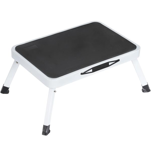 Lot de 2 marchepieds robustes, 150 kg - acier, escabeau de cuisine antidérapant avec verrous de sécurité, peu encombrant pour travailler en toute sécurité