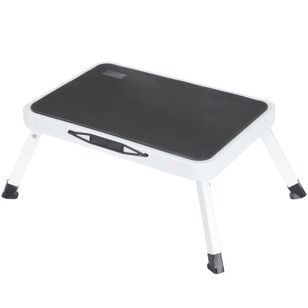 Lot de 2 marchepieds robustes, 150 kg - acier, escabeau de cuisine antidérapant avec verrous de sécurité, peu encombrant pour travailler en toute sécurité