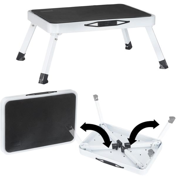 Lot de 2 marchepieds robustes, 150 kg - acier, escabeau de cuisine antidérapant avec verrous de sécurité, peu encombrant pour travailler en toute sécurité