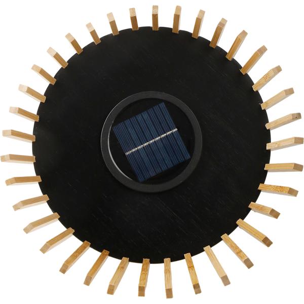 Dekorative Solar-Laterne 60cm aus Bambus: Moderne Solarleuchte für den Garten mit stimmungsvollem Licht, wetterfest IP44