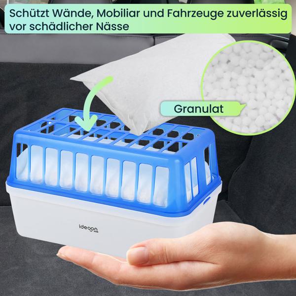 4er-Set Ultimativer Raumentfeuchter: Leistungsstarker Luftentfeuchter gegen Schimmel & muffige Gerüche, Wiederbefüllbar & Stromlos