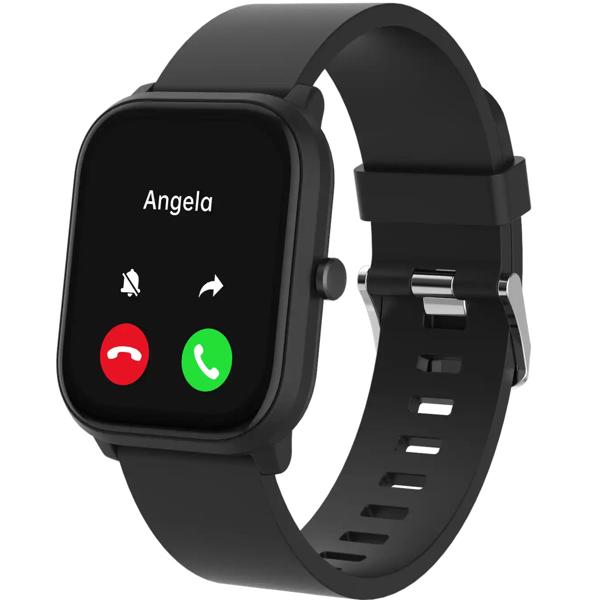 Smartwatch Enfant Noire - Téléphonie Bluetooth - Capteur Cardiaque, Écran IPS 1.75", 130 Sports, Jeux, IP68, 3 Jours Autonomie