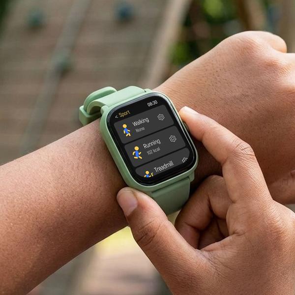 Smartwatch per bambini verde: telefonia Bluetooth, sensore di frequenza cardiaca - Un compagno sicuro per chiamate, fitness e divertimento al polso