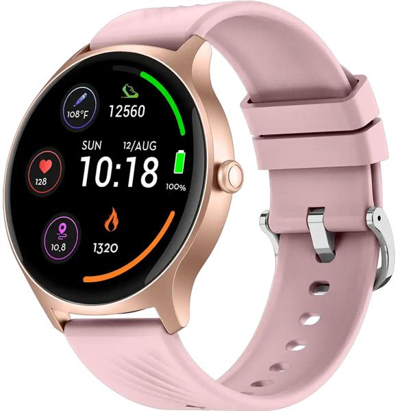 Montre de fitness rose avec suivi sportif : fonction d‘appel, fréquence cardiaque - Un tracker intelligent pour votre entraînement & communication au poignet