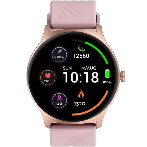 Montre de fitness rose avec suivi sportif : fonction d‘appel, fréquence cardiaque - Un tracker intelligent pour votre entraînement & communication au poignet