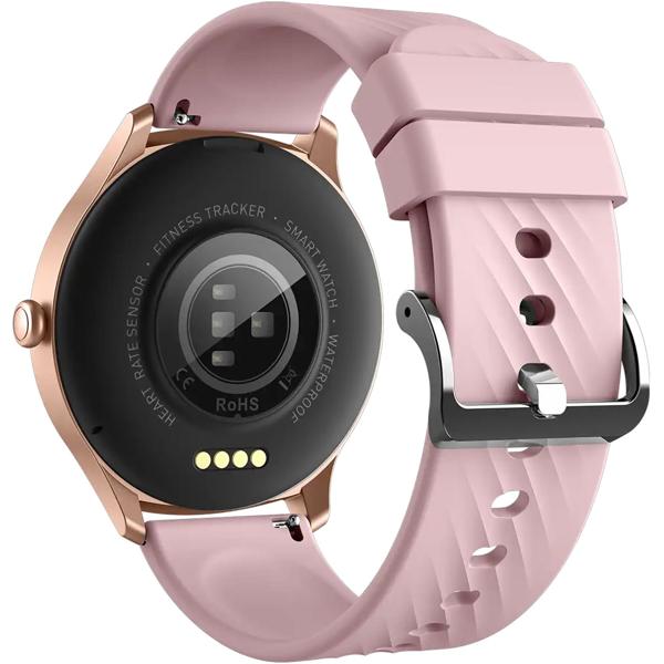 Montre de fitness rose avec suivi sportif : fonction d‘appel, fréquence cardiaque - Un tracker intelligent pour votre entraînement & communication au poignet