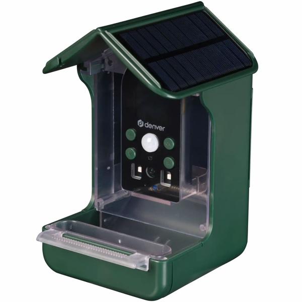 Mangeoire pour oiseaux avec caméra et panneau solaire : caméra sauvage pour découvrir l‘avifaune de près dans le jardin