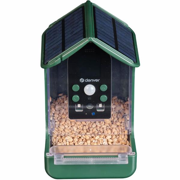 Mangeoire pour oiseaux avec caméra et panneau solaire : caméra sauvage pour découvrir l‘avifaune de près dans le jardin