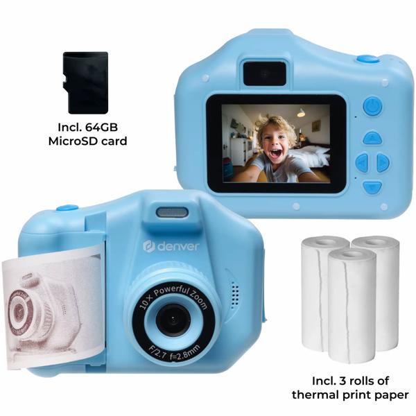 Macchina fotografica istantanea per bambini con carta da stampa, blu: 1,3 MP - Il divertimento per i piccoli fotografi e i ricordi creativi da stampare