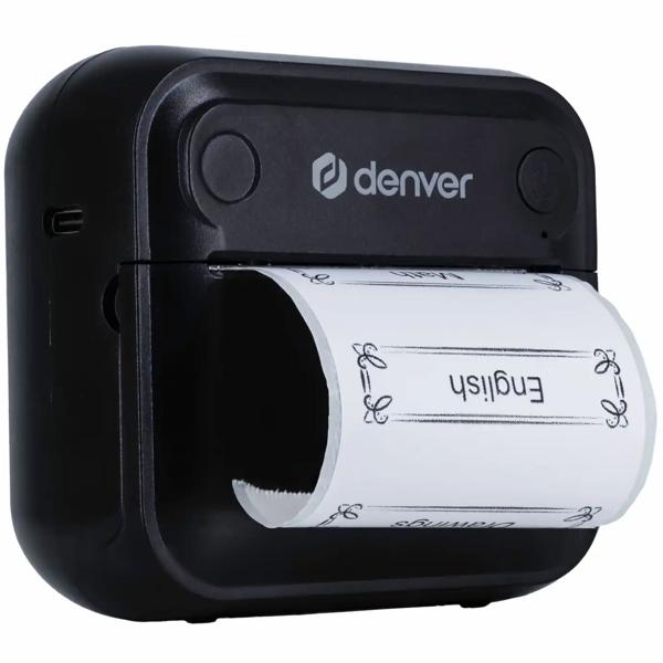 Mobile Bluetooth thermal printer, black: Mini printer - print cell phone pictures, labels and much more instantly & wirelessly for unforgettable moments