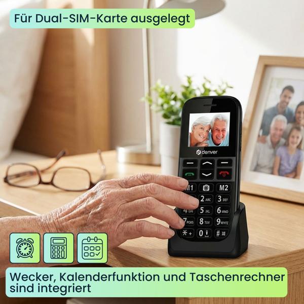 4G Senioren Mobiltelefon mit SOS-Notruftaste: Einfaches Handy, grosser Bildschirm – Mehr Sicherheit & Erreichbarkeit für Senioren