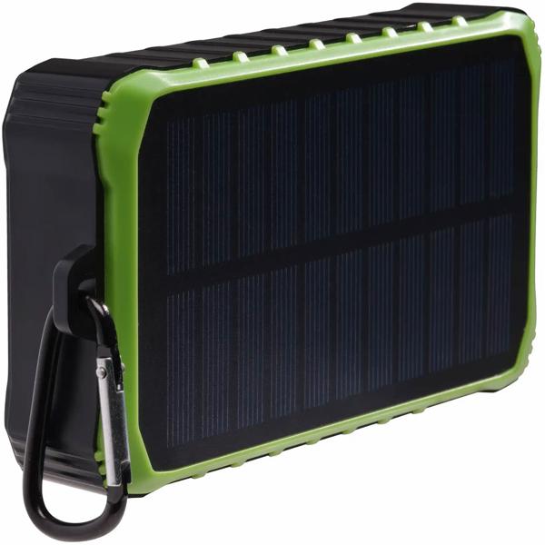 Powerbank Solaire 10000 mAh - Dynamo Manivelle & Lampe LED - Chargeur Secours Extérieur Camping Voyage - 2x USB-A 5V/2A