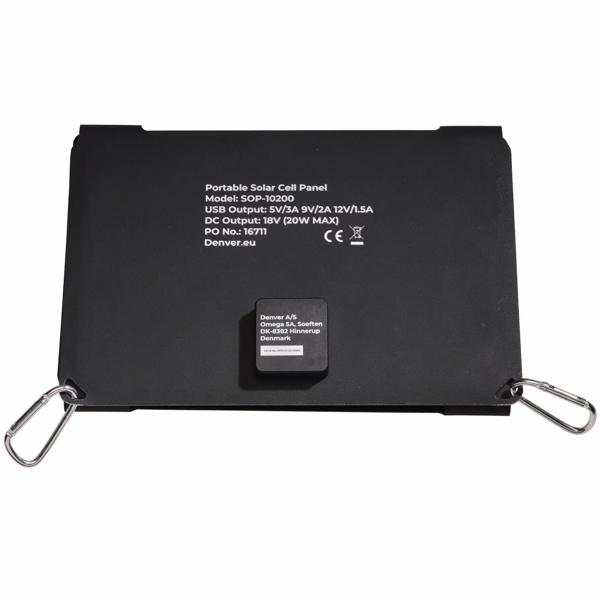 Mobile, foldable solar panel, 20W, USB-C: Efficient energy with 3 monocrystalline solar cells - ideal for outdoor, hiking & camping