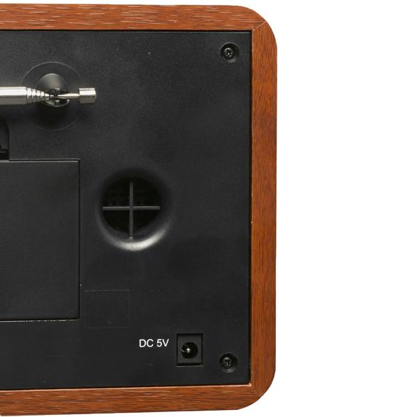 Radio DAB+/FM Vintage - Boîtier Bois Véritable - Réception Numérique/Analogique - Bluetooth, AUX, Réveil, Son Stéréo 2x2W