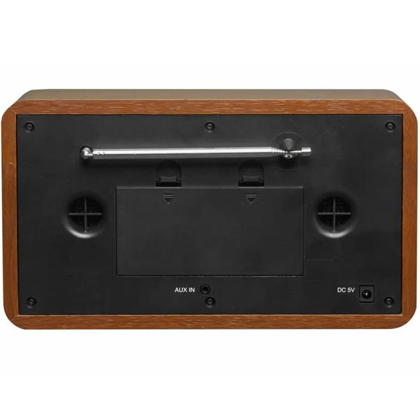 Radio DAB+/FM Vintage - Boîtier Bois Véritable - Réception Numérique/Analogique - Bluetooth, AUX, Réveil, Son Stéréo 2x2W