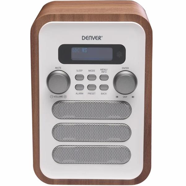 Radio Rétro Numérique DAB+/FM - Son Parfait, Bluetooth, 40 Présélections - Design Bois Blanc - Réveil, Antenne Télescopique