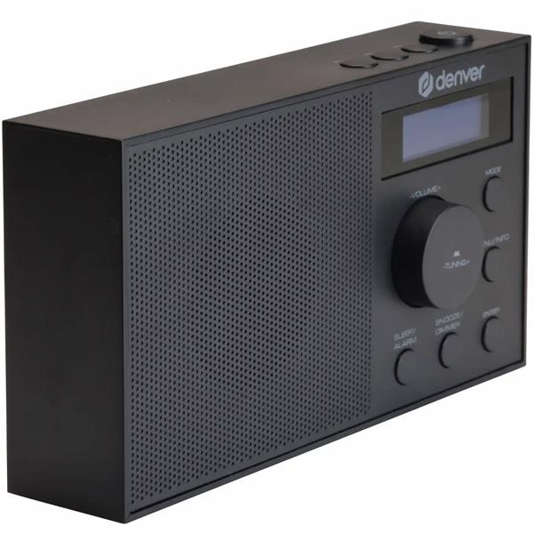Modern DAB+/FM radio with clock & double alarm: Black - A clock radio for clear sound & a relaxed wake-up every morning