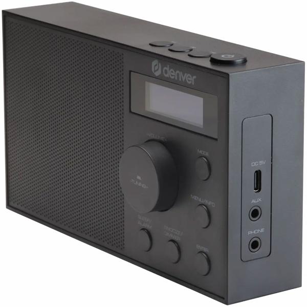 Modern DAB+/FM radio with clock & double alarm: Black - A clock radio for clear sound & a relaxed wake-up every morning